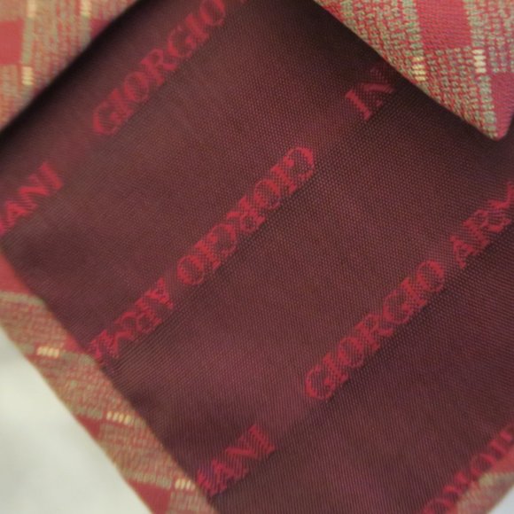VTG Giorgio Armani Cravatte Diamond Silk Rayon Tie - Picture 6 of 7